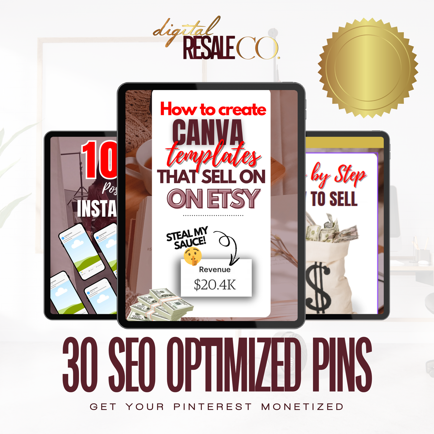 Pinterest Pin Bundle for Digital Products with MRR