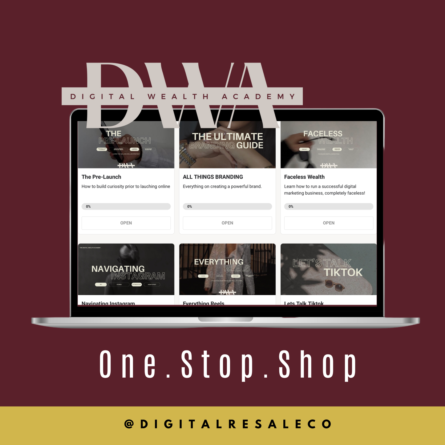 Digital Wealth Academy - One Stop Shop (NO DISCOUNT COULD BE APPLIED)‼️